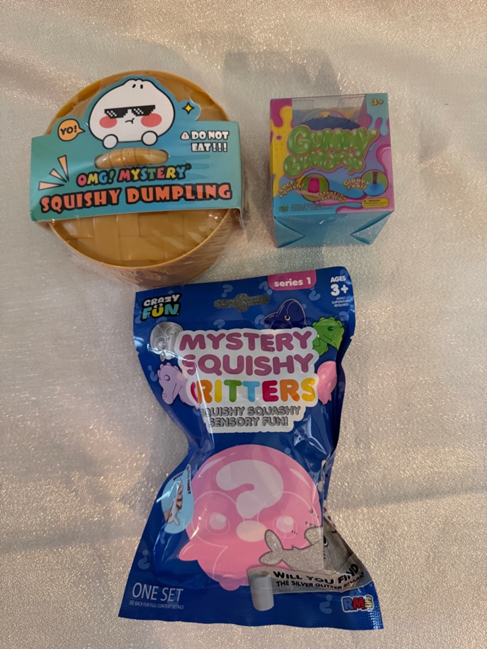 Mystery Squishy Critters Blind Bag, Omg Mystery Dumpling & Gummy Gumdrop